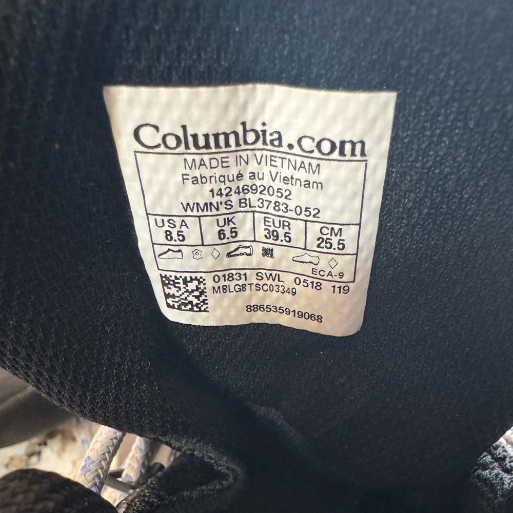 Columbia Newton Ridge Plus Waterproof Hiking Boots Grey BL3783-052 Womens 8.5 - Picture 6 of 6